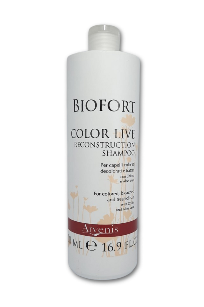 Shampoo ideale per capelli colorati, decolorati e trattati. Color Live Reconstruction Shampoo.